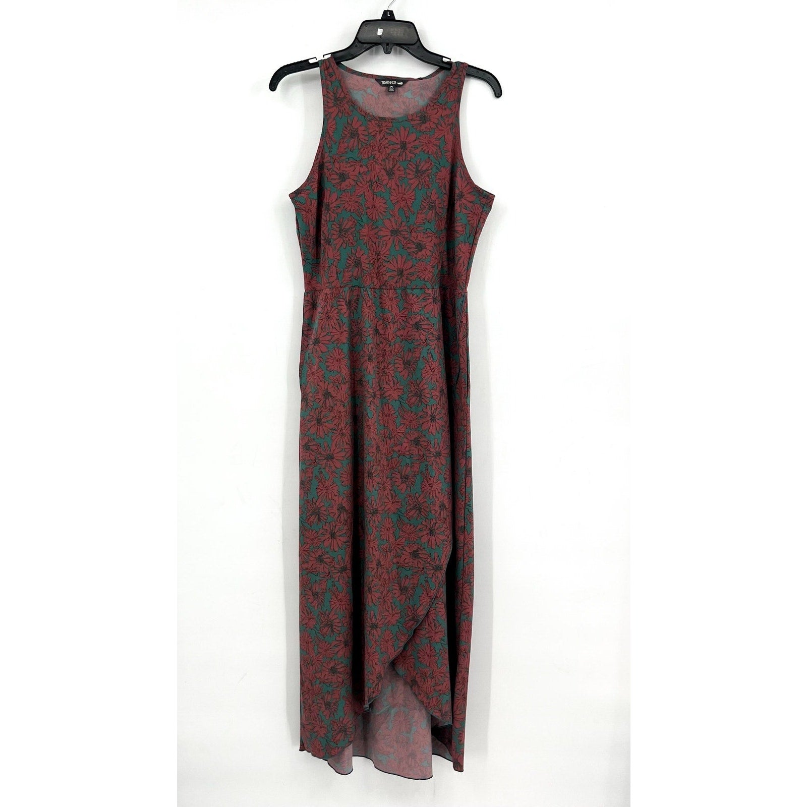 TOAD & CO Women's Sunkissed Maxi Dress Medium Pink Gray Sleeveless UPF NWT