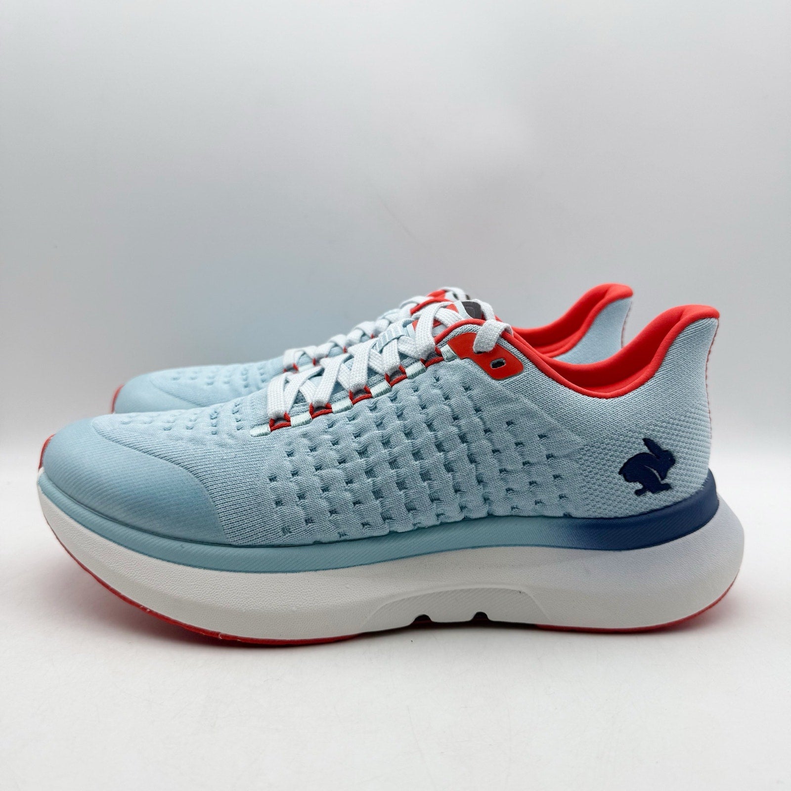Rabbit Mens Dream Chaser Running Shoes Size 9.5 Crystal Blue White Athletic NIB