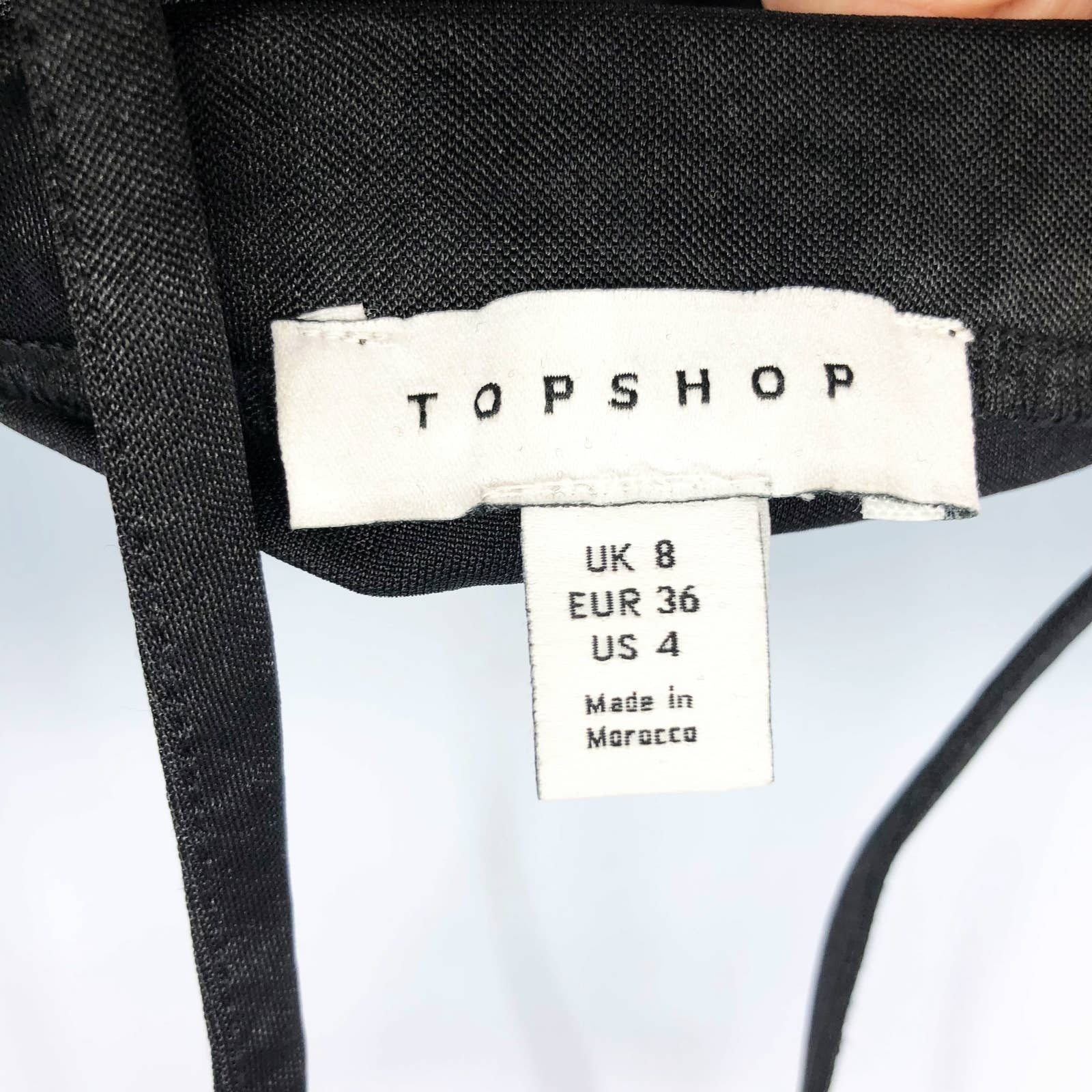 TOPSHOP Women's Bandeau Ruched Halter Midi Dress Black Size 4 Front Vent Slit