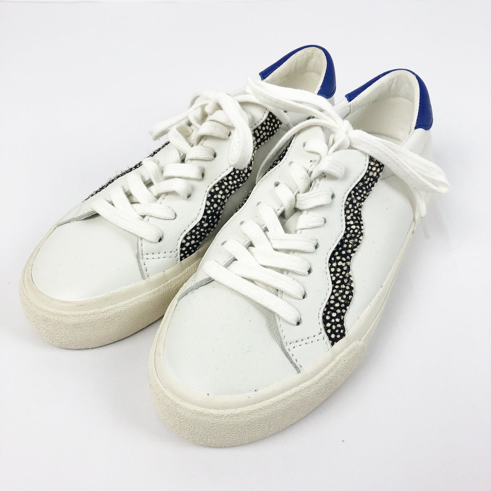 MADEWELL Womens Sidewalk Low-Top Sneakers Size 6 White Leather Wave NWOB