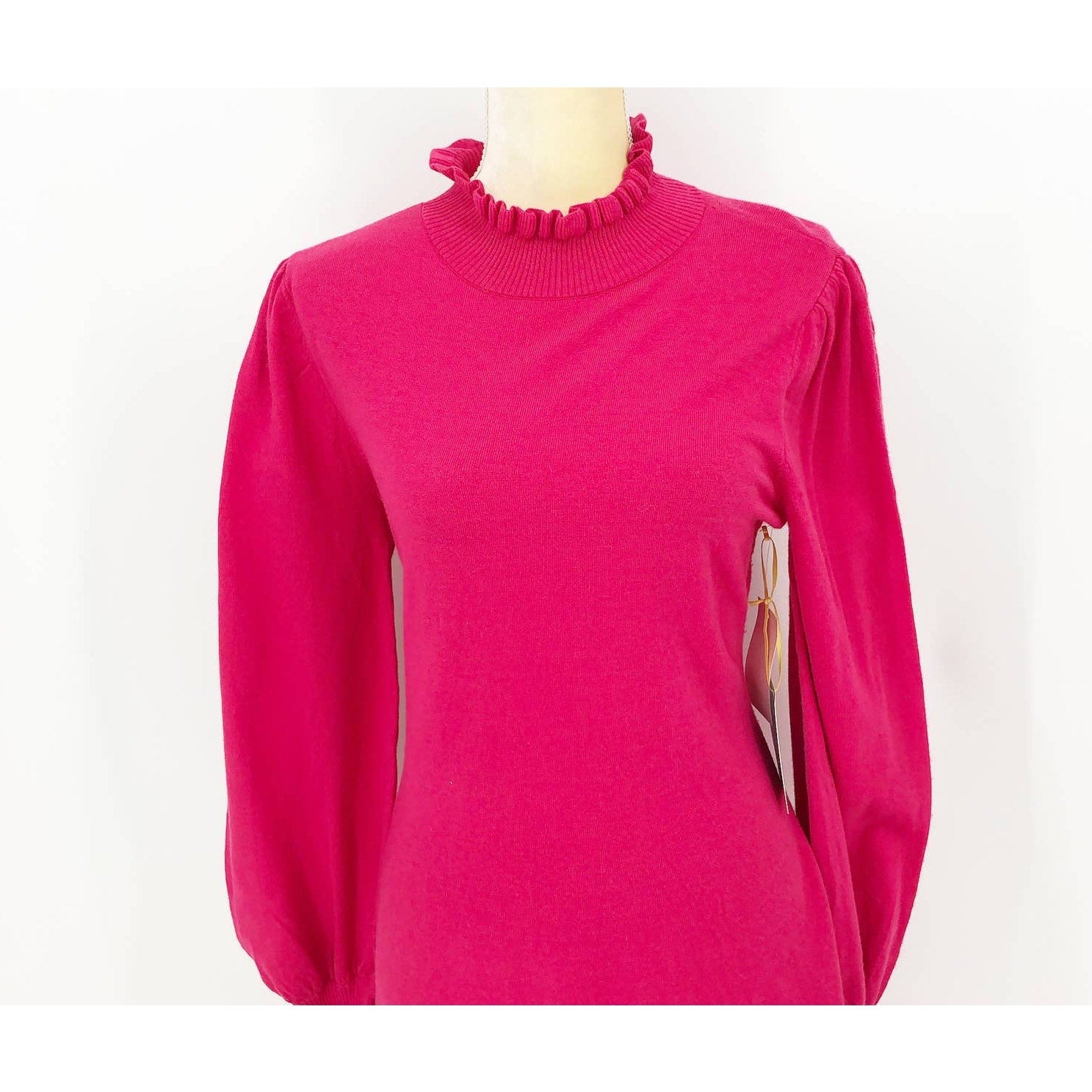Cece Womens Sweater Knit Dress Large Rich Magenta Pink Long Sleeve NWT