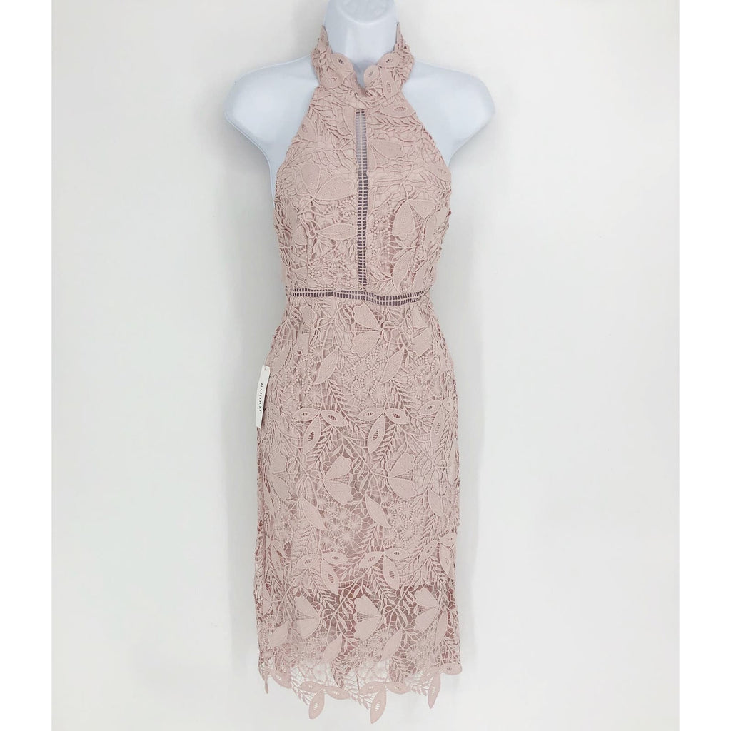 BARDOT Women's Willow Sheath Dress Small Soft Pink Floral Lace Sleeveless NWT