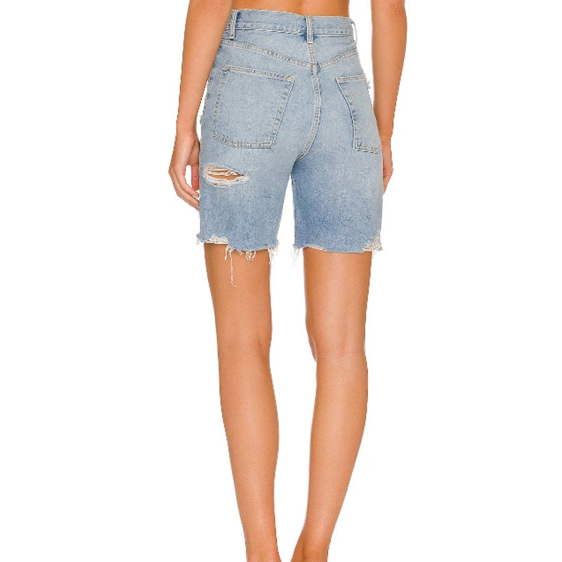 LOVERS & FRIENDS Devon 90s Cut Off Shorts 25 US 0 Boardwalk Blue Revolve NWT