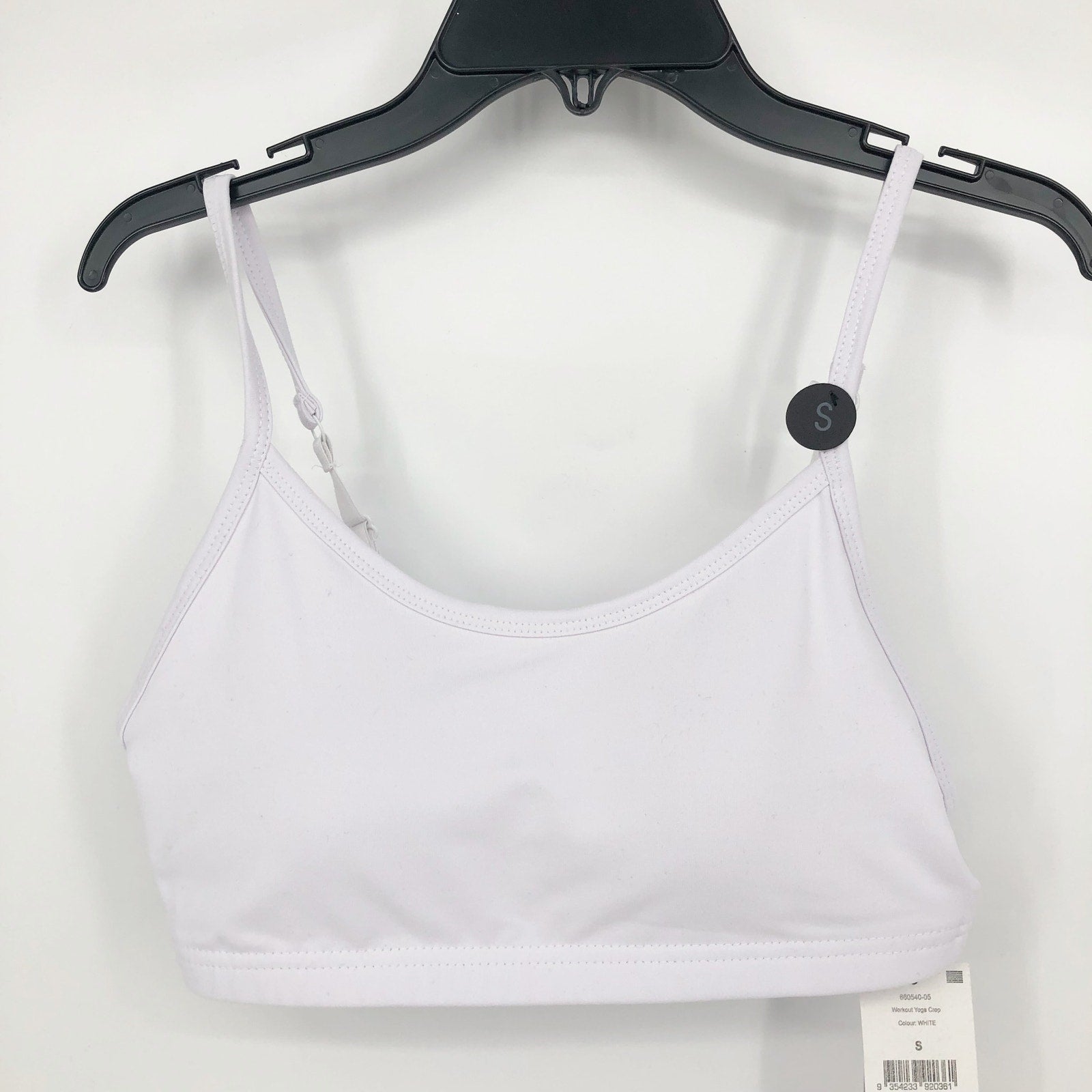 Cotton On Body Women Workout Yoga Crop Top Small White ScoopNeck Convertible NWT