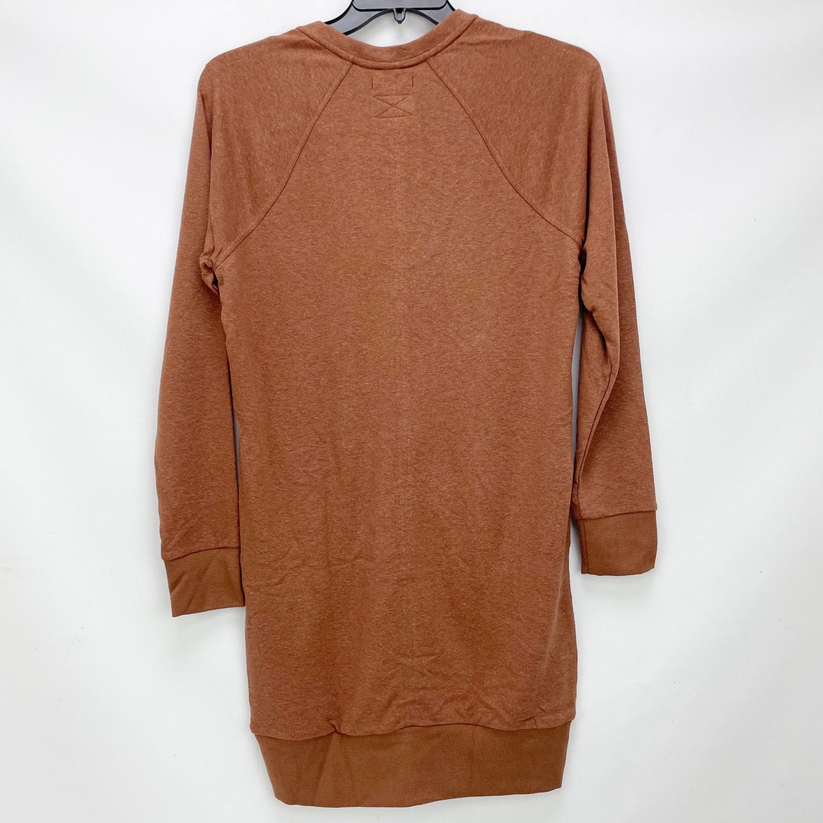 prAna Womens Cozy Up Terry Dress Small Roux Heather Orange NWT