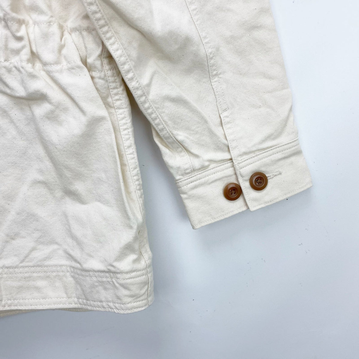 Everlane Womens The Cinchable Chore Jacket XXS Cream Bone Canvas NWT