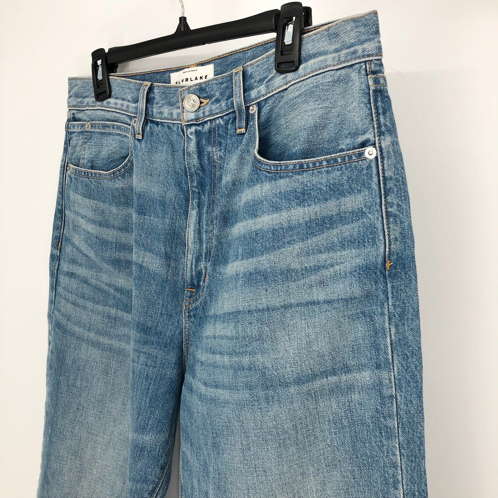 SLVRLAKE Womens London Crop Jeans Size 32 US 14 Love Matters Blue High Rise NWOT