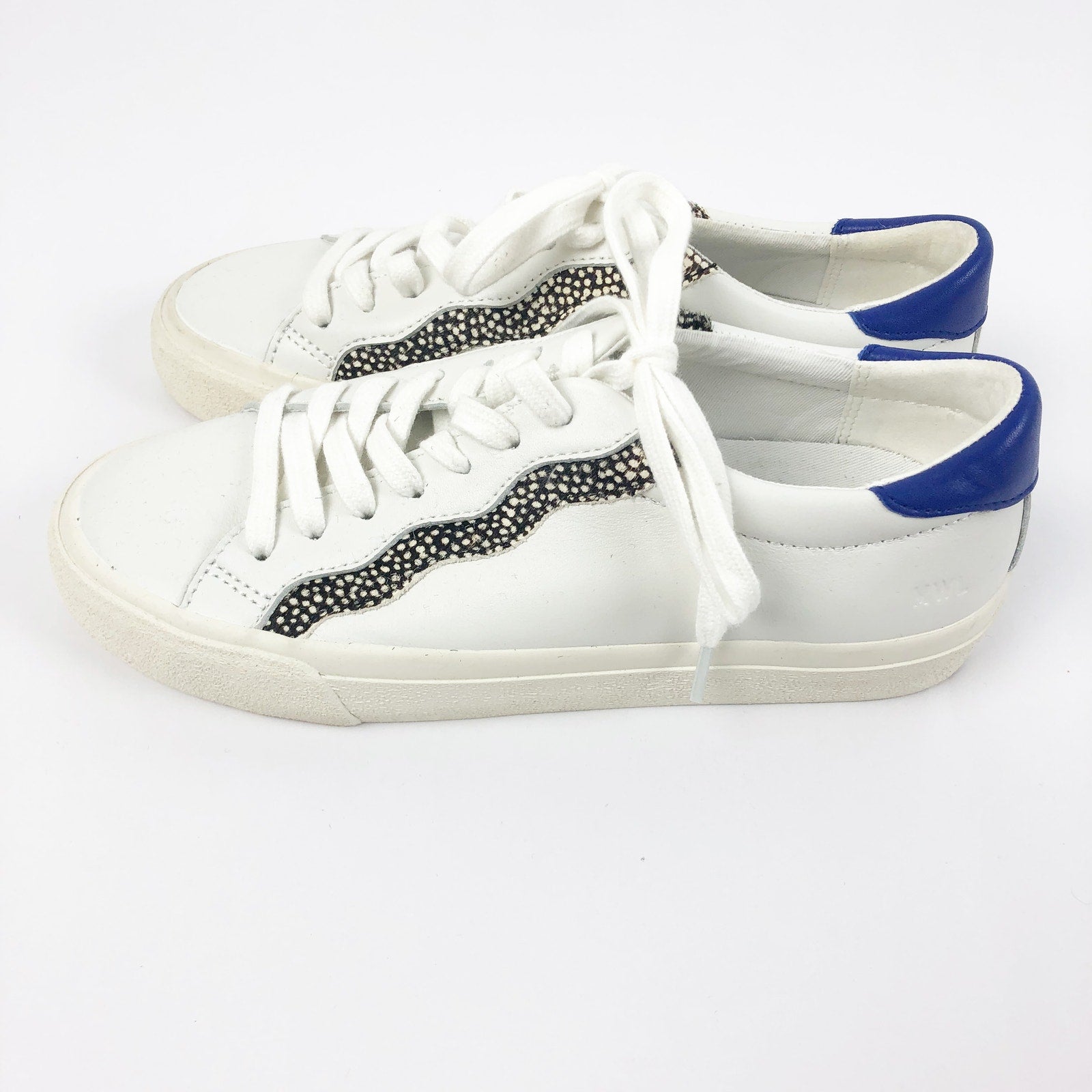 MADEWELL Womens Sidewalk Low-Top Sneakers Size 6 White Leather Wave NWOB