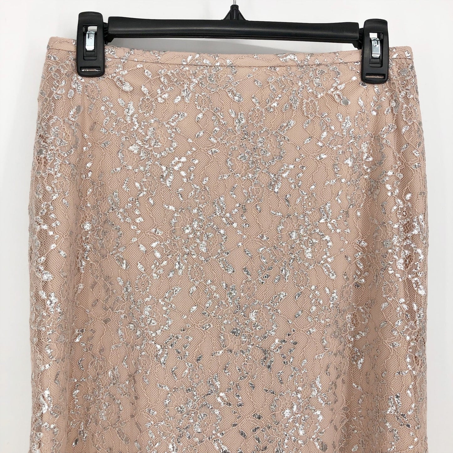 AFTER SIX Women's Rococo Lace Sequin Two-Piece Gown 4 Beige Silver Lace NWT