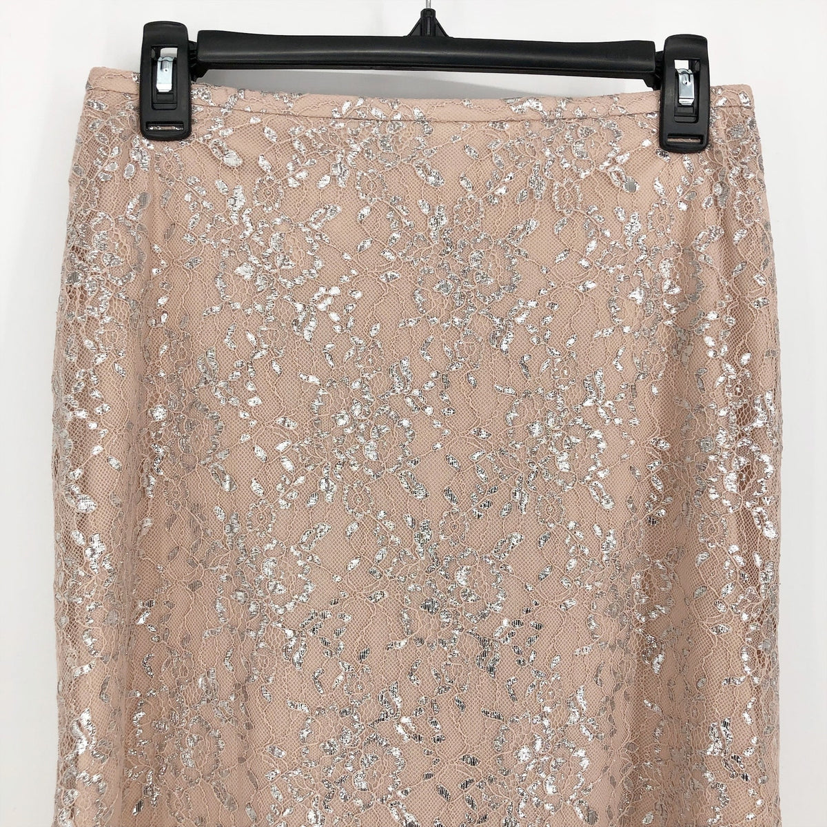 AFTER SIX Rococo Lace Sequin Two-Piece Gown Size 4 Champagne Silver Lace NWT