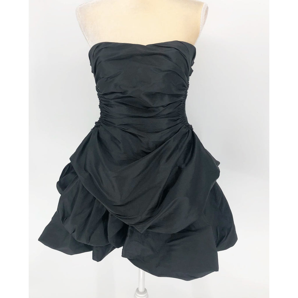 AJE Women's Daybreak Strapless Mini Dress Black Size 10 Sweetheart Neck NWT