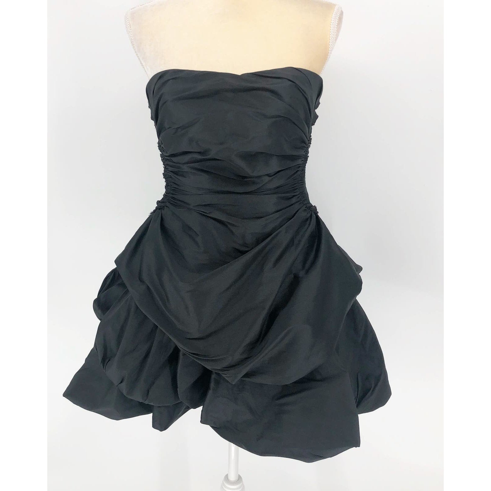 AJE Women's Daybreak Strapless Mini Dress Black Size 10 Sweetheart Neck NWT