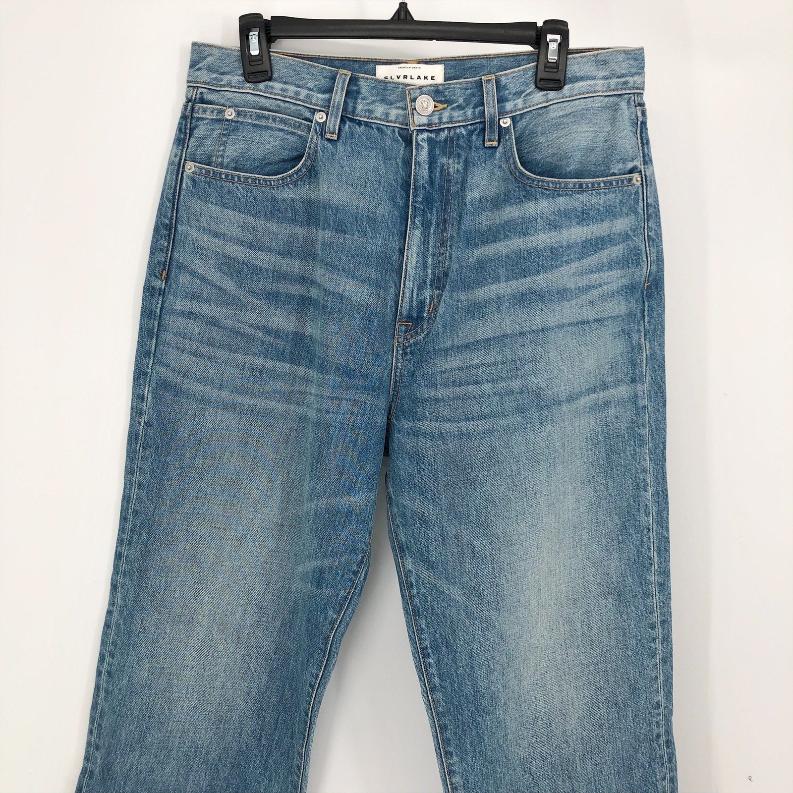 SLVRLAKE Womens London Crop Jeans Size 32 US 14 Love Matters Blue High Rise NWOT