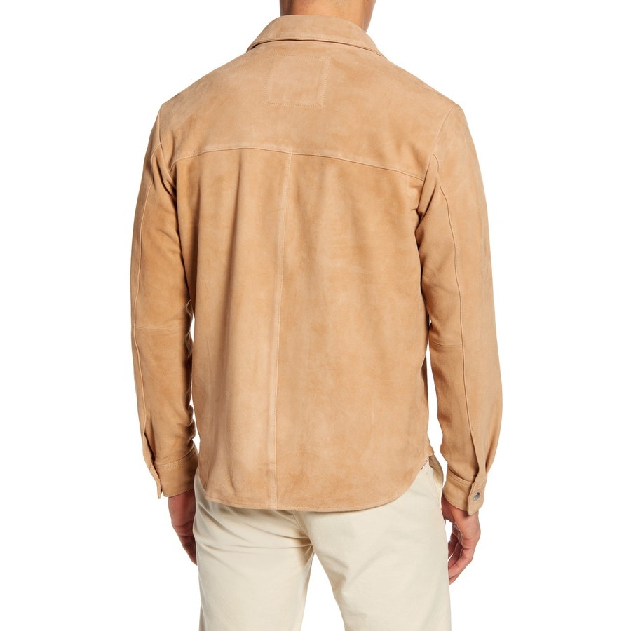 No Nationality Mens Zip Suede Overshirt XXL Camel Brown Jacket NN07 $1395 NWT