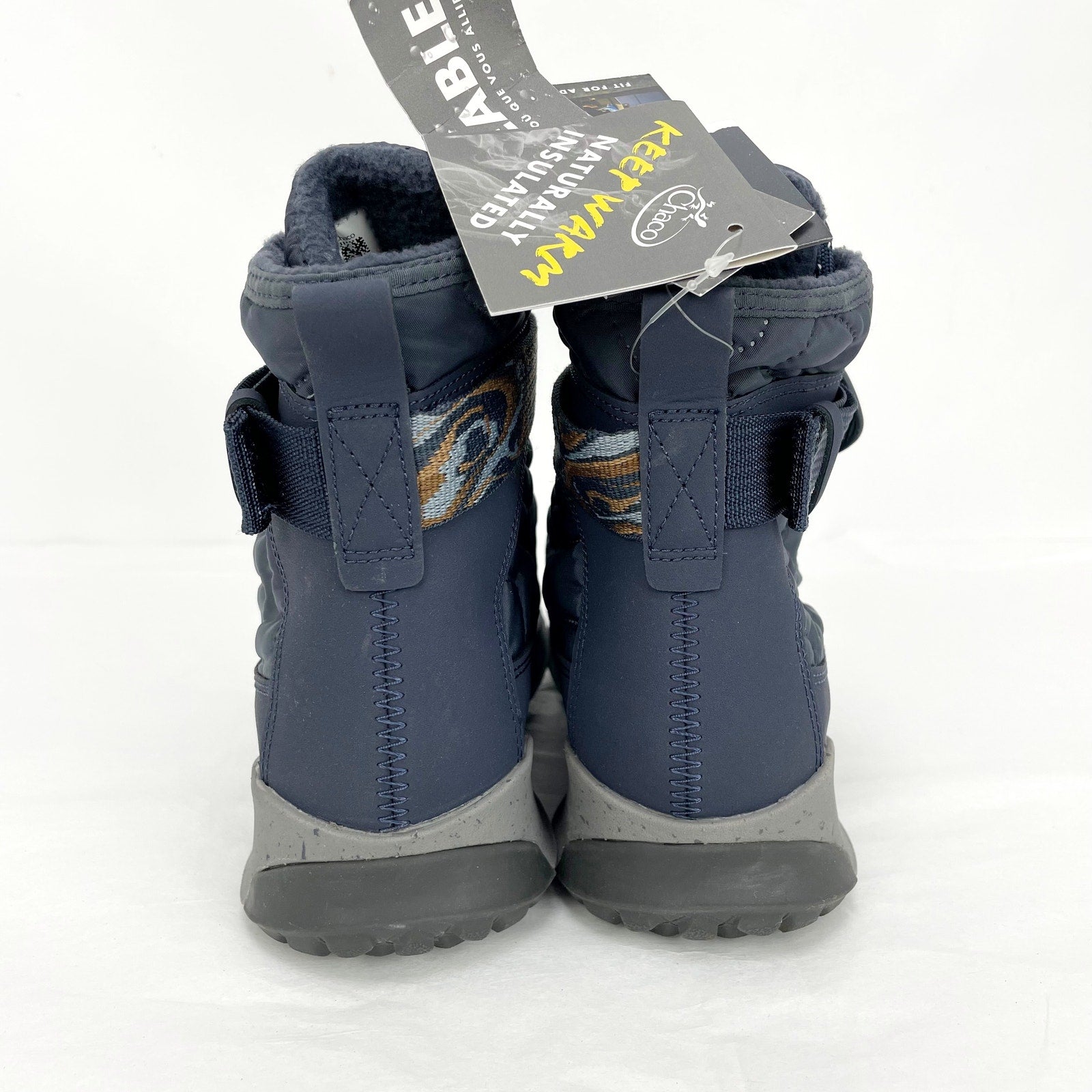 Chaco Womens Borealis Boots US 6 Blue Quilted Waterproof Seam Sealed NWT