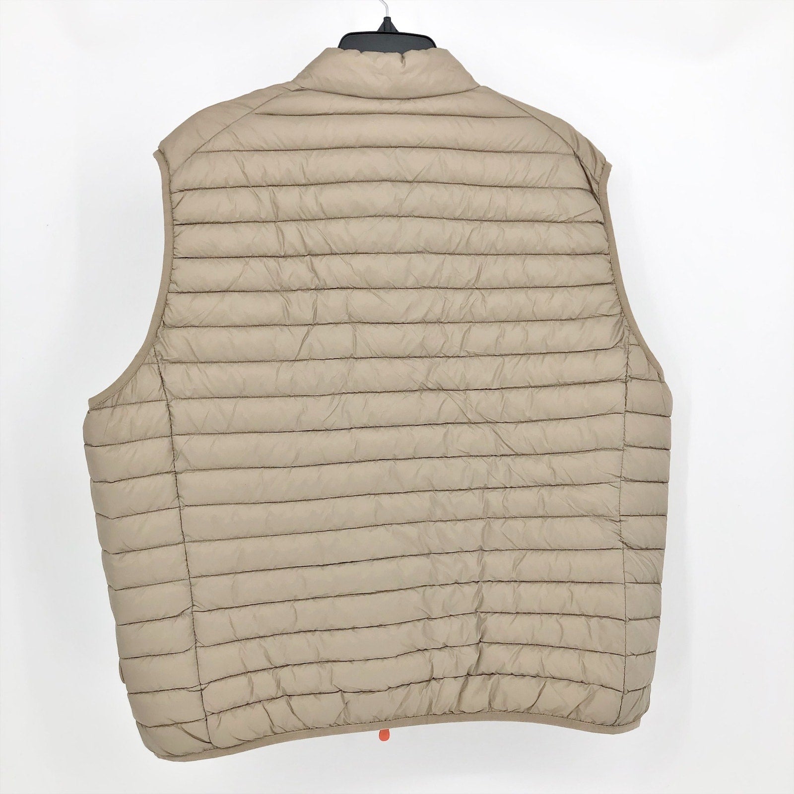 Save the Duck Womens Giga 16 Puffer Vest XXL Dune Beige Full Zip Mock Neck NWT
