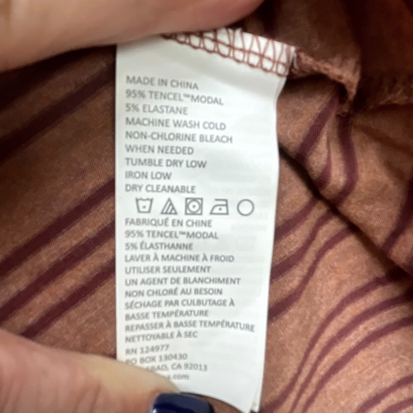 prAna Womens Foundation Tank Top XS Orange Red Scoop Neck Stripe