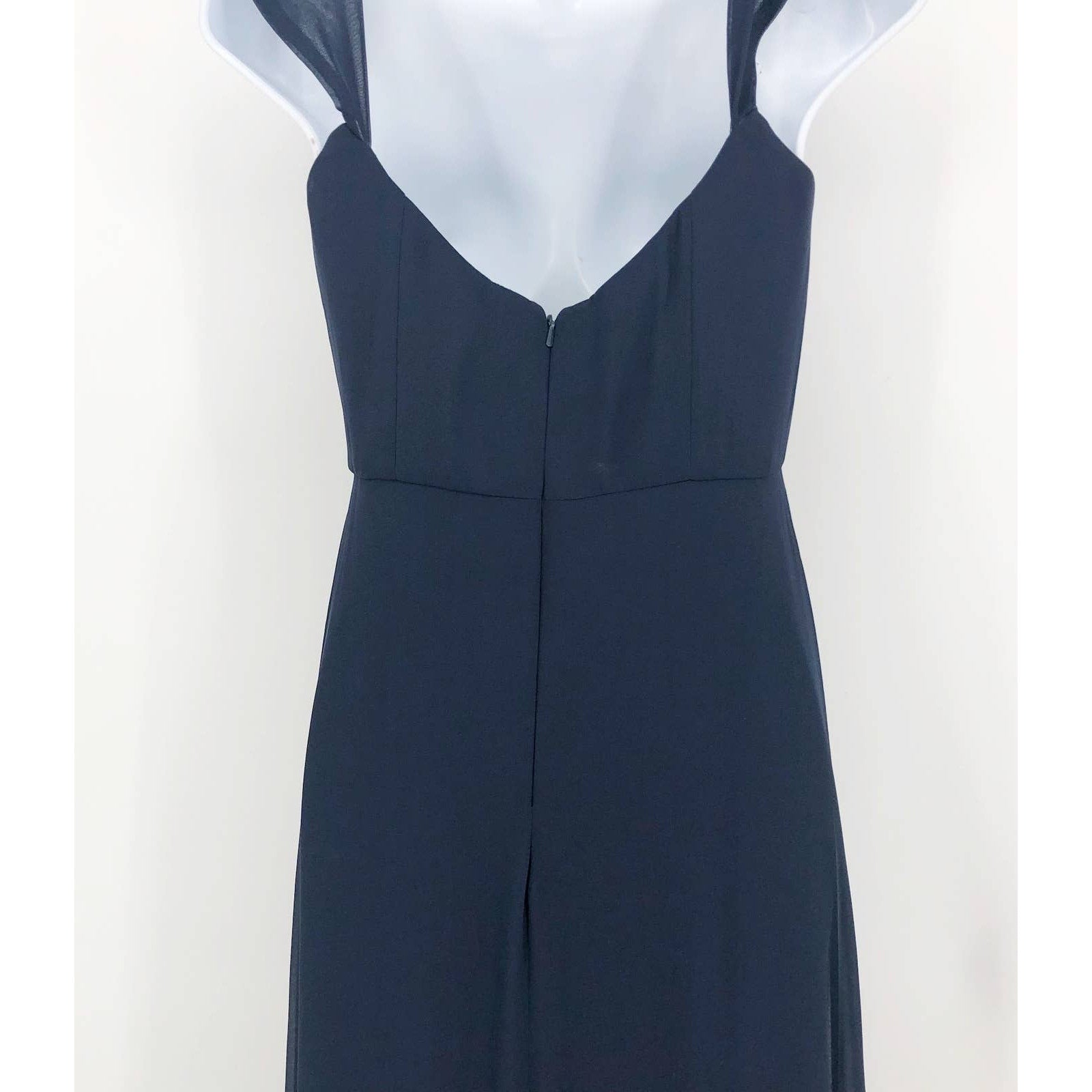 AFTER SIX 1560 Off-the-Shoulder Long Dress 2R Midnight Blue Gown Formal NWOT