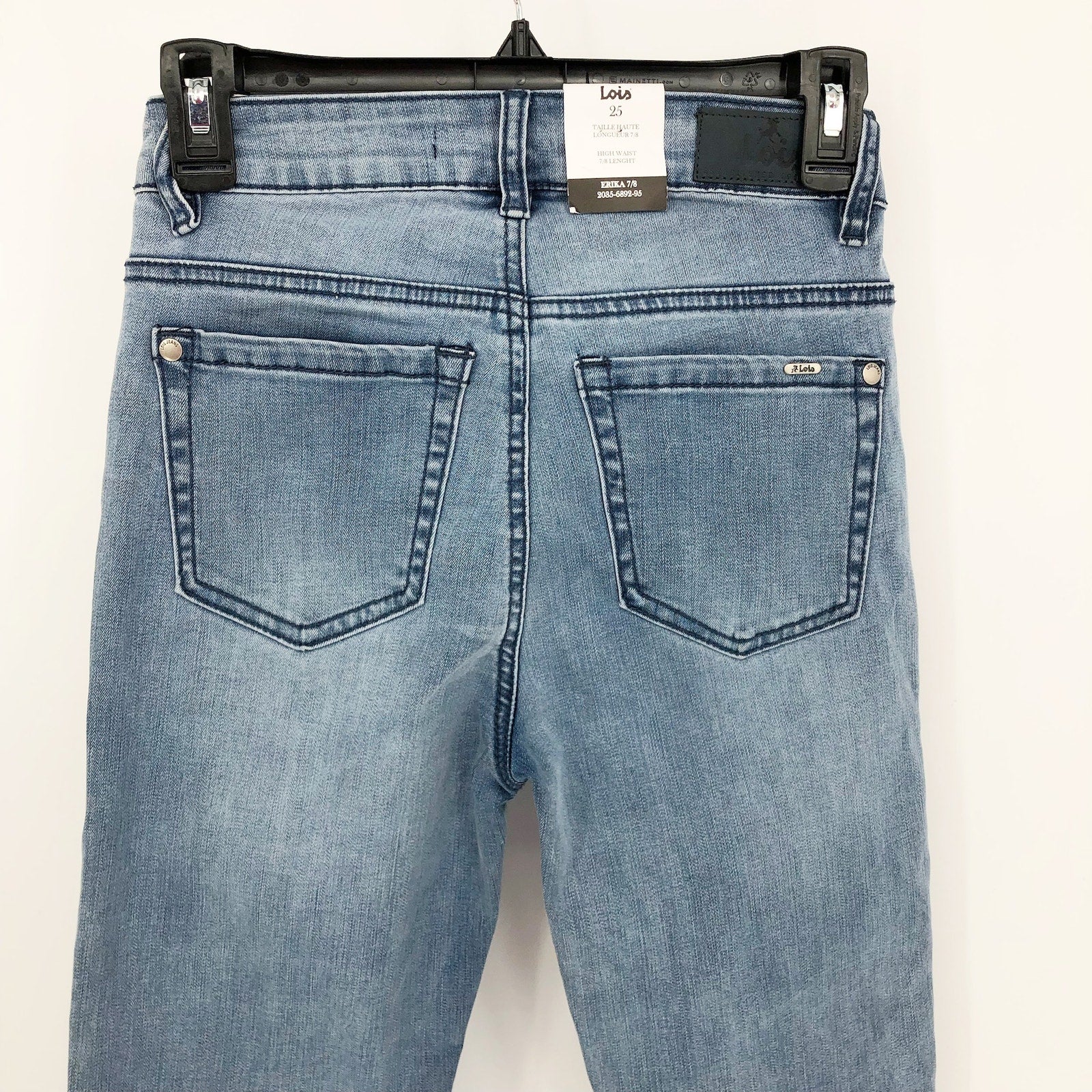 LOIS JEANS Women's Erika 7/8 Jeans Blue Size 25 US 0 High Waisted Skinny Leg NWT