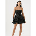 AJE Women's Daybreak Strapless Mini Dress Black Size 10 Sweetheart Neck NWT