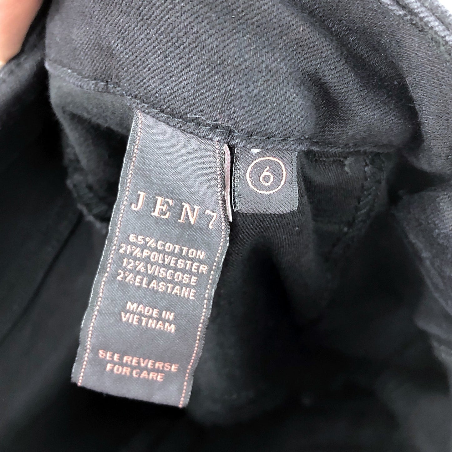 JEN7 7 For All Mankind Womens Skinny Ankle Jeans 6 Black Denim Stretch NWT