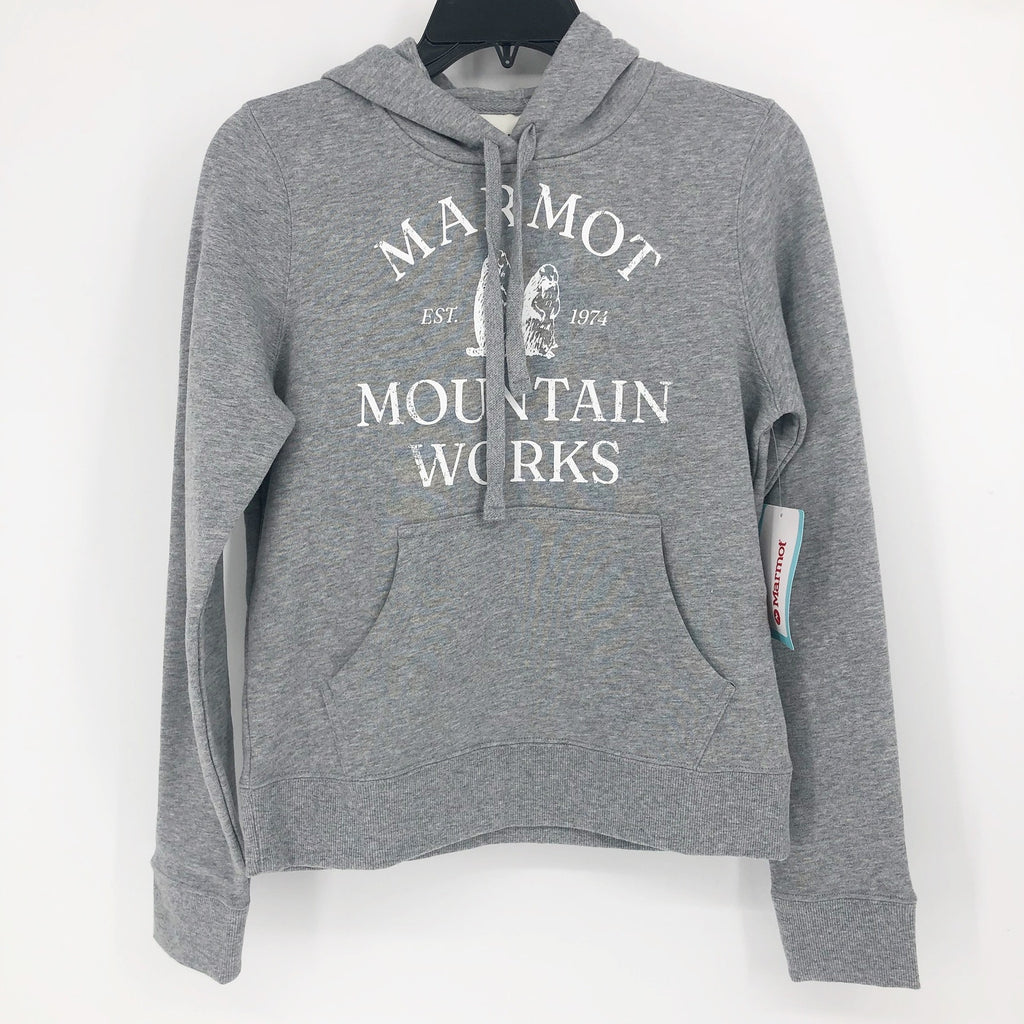 Marmot Women's Critter Mountain Hoodie Sweatshirt XS Grey Pullover NWT