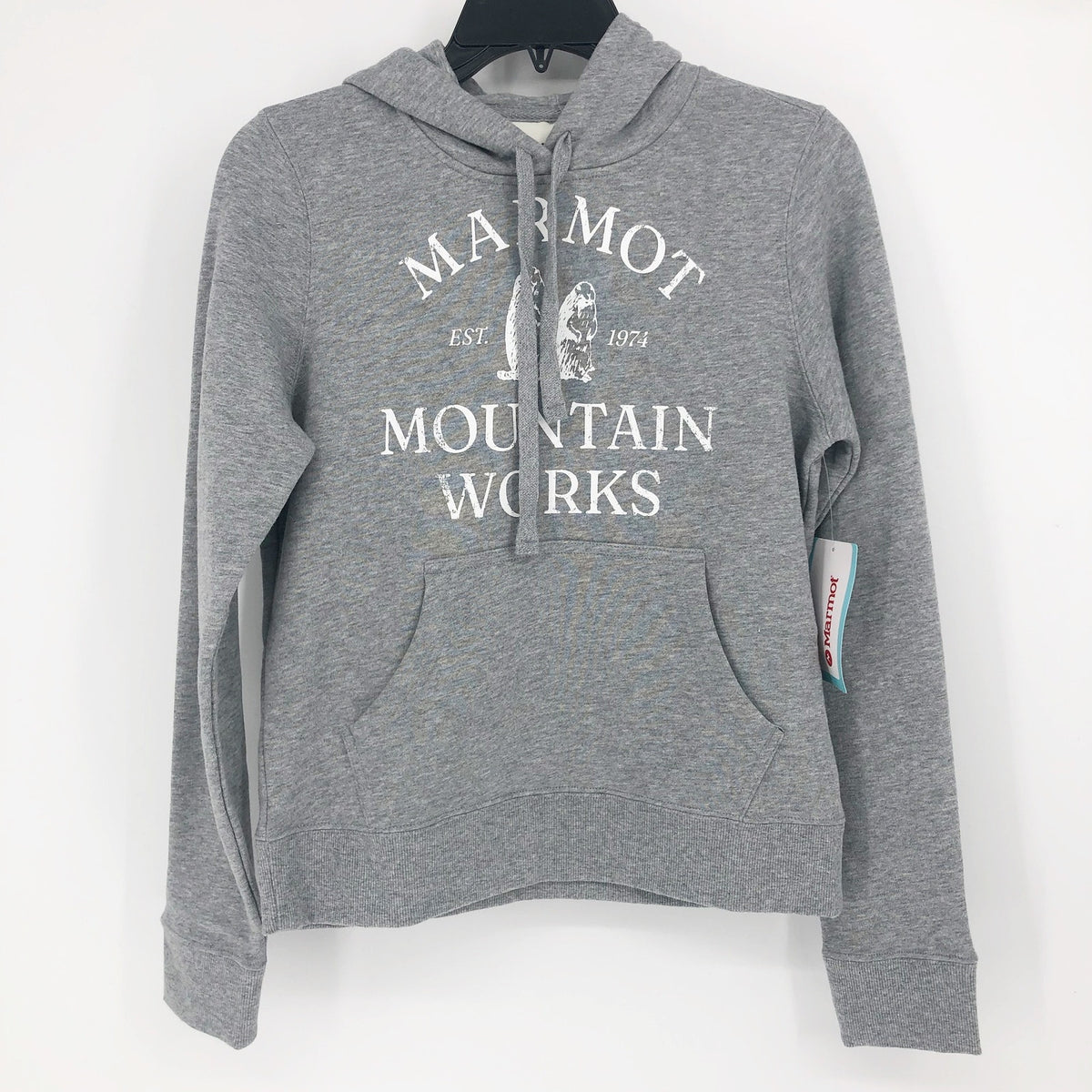 Marmot Women's Critter Mountain Hoodie Sweatshirt XS Grey Pullover NWT