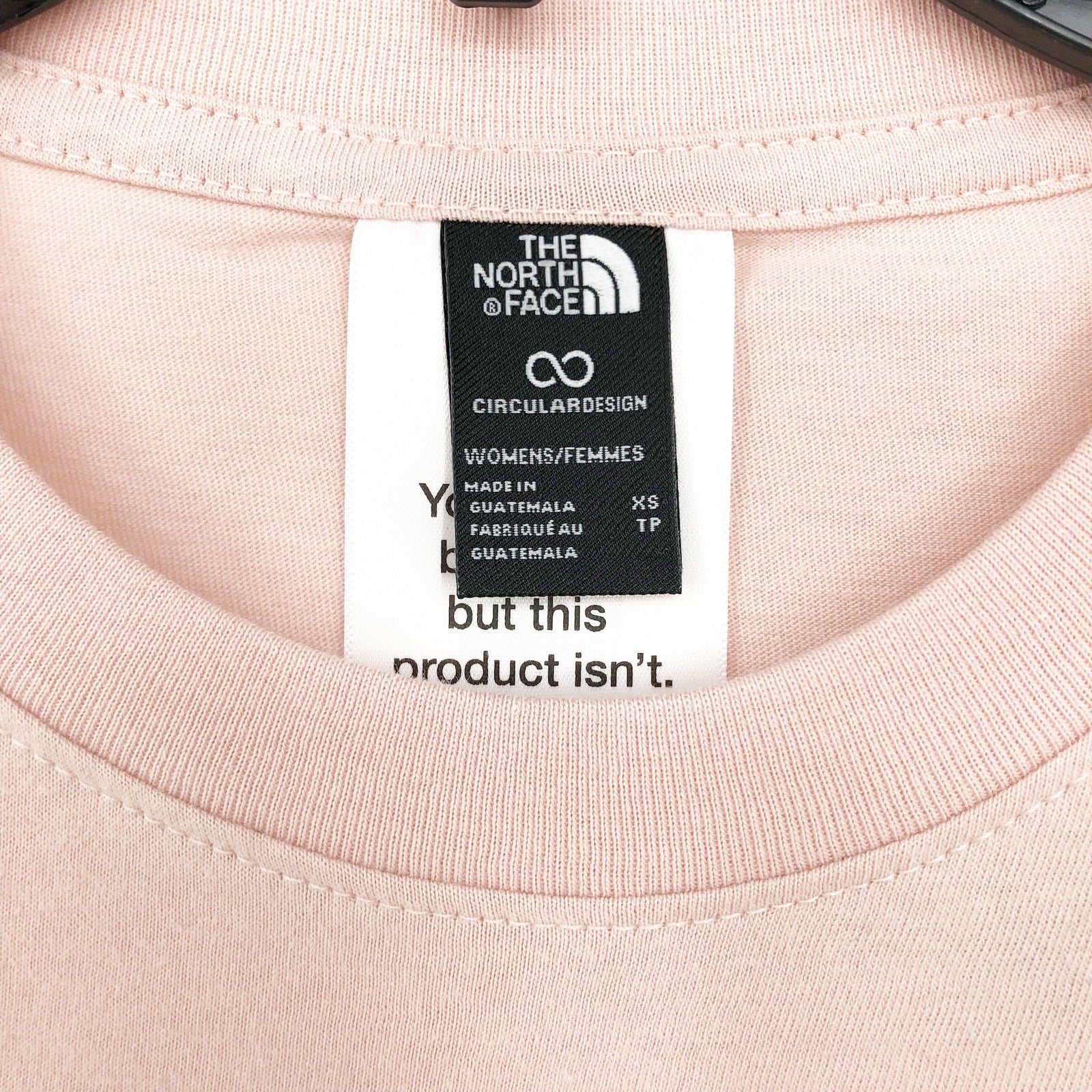 The North Face Womens Half Dome Logo Tee XS Pink Moss Short Sleeve NWT