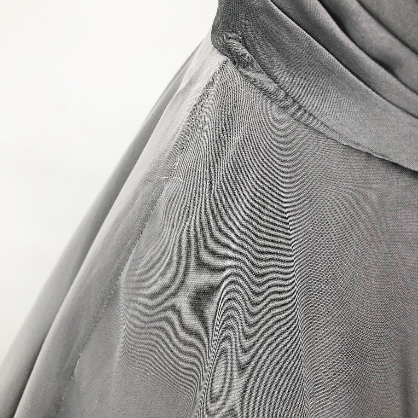La Femme Womens Chiffon A Line Prom Dress 2 Silver Pleated Formal NWT FLAWS