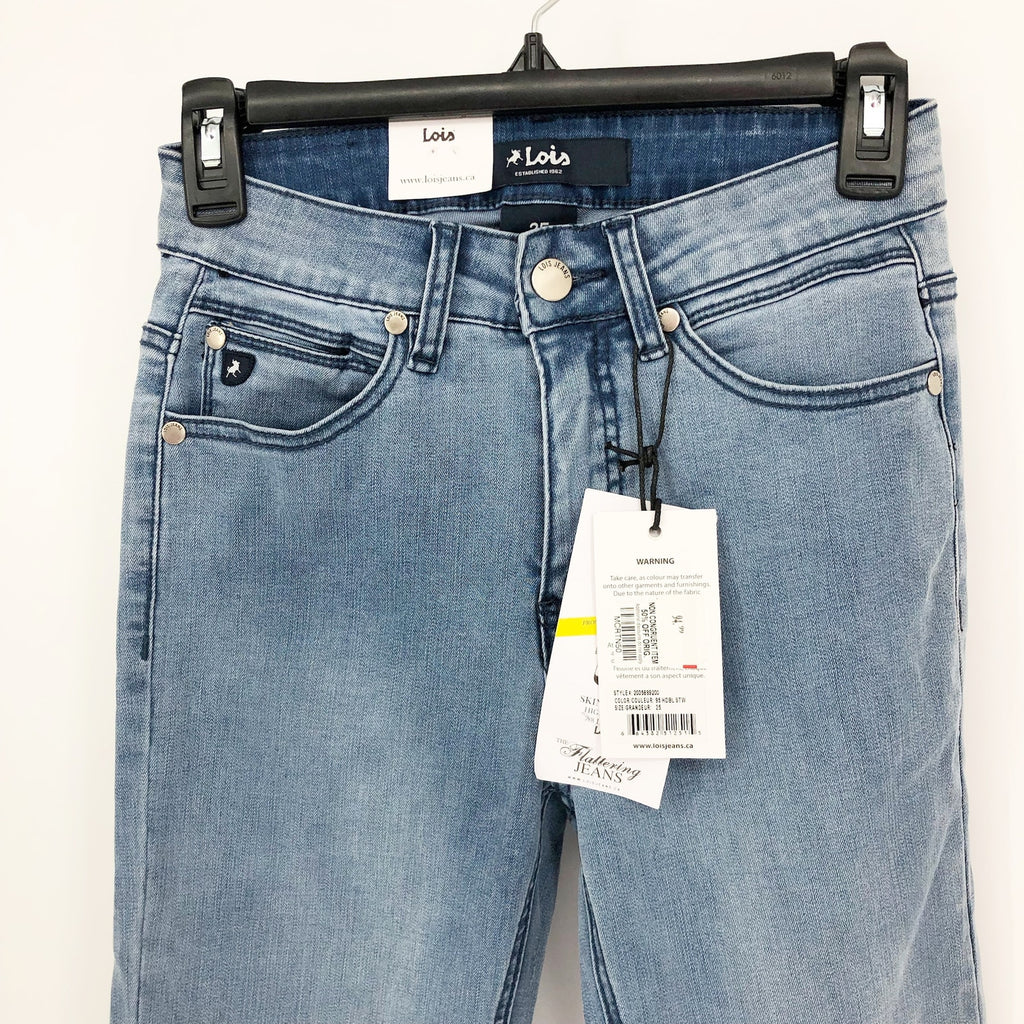 LOIS JEANS Women's Erika 7/8 Jeans Blue Size 25 US 0 High Waisted Skinny Leg NWT