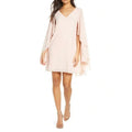 VINCE CAMUTO Women Capelet Shift Dress Size 2 Pink Blush Chiffon LS NWOT