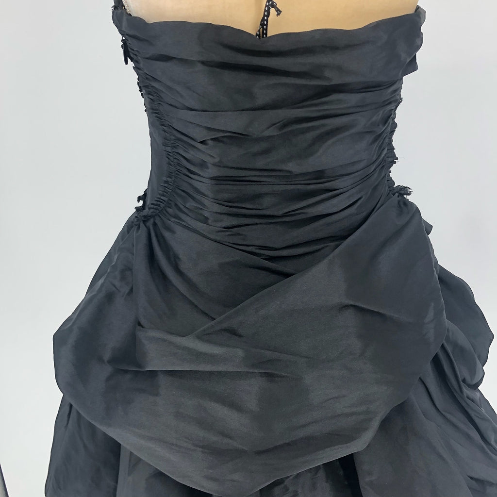 AJE Women's Daybreak Strapless Mini Dress Black Size 10 Sweetheart Neck NWT