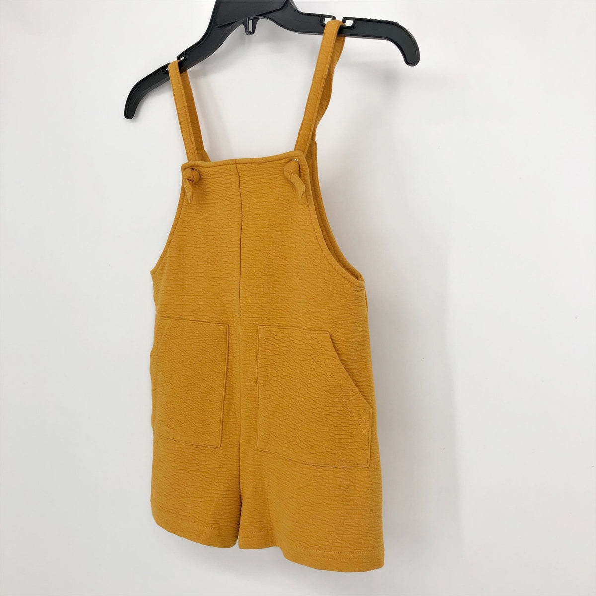 TINY TRIBE AUSTRALIA Kids Knot Overalls US 6 Gold Stretch Knit Pockets NWOT