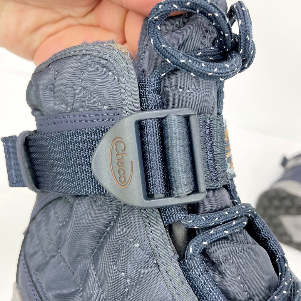 Chaco Womens Borealis Boots Size 6 Blue Quilted Waterproof Seam Sealed NWT