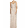AFTER SIX Rococo Lace Sequin Two-Piece Gown Size 4 Champagne Silver Lace NWT