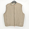 Save the Duck Womens Giga 16 Puffer Vest XXL Dune Beige Full Zip Mock Neck NWT