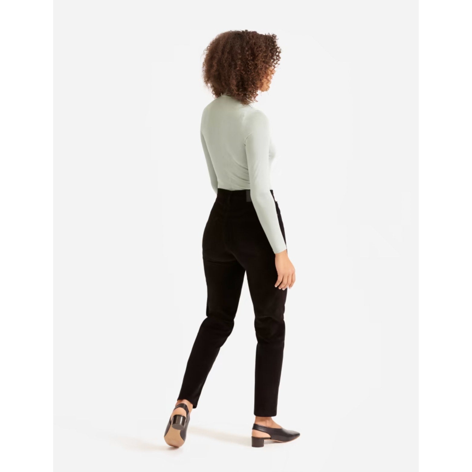 Everlane Womens Baby Cord Cheeky Pants 29 US 8 Black Corduroy Straight Leg