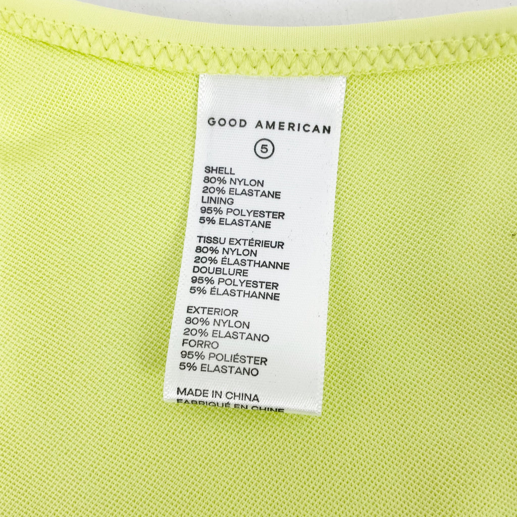 American Scuba Hot Shoulder Bikini Top Size 5 XXL Swim Key Lime Green NWT