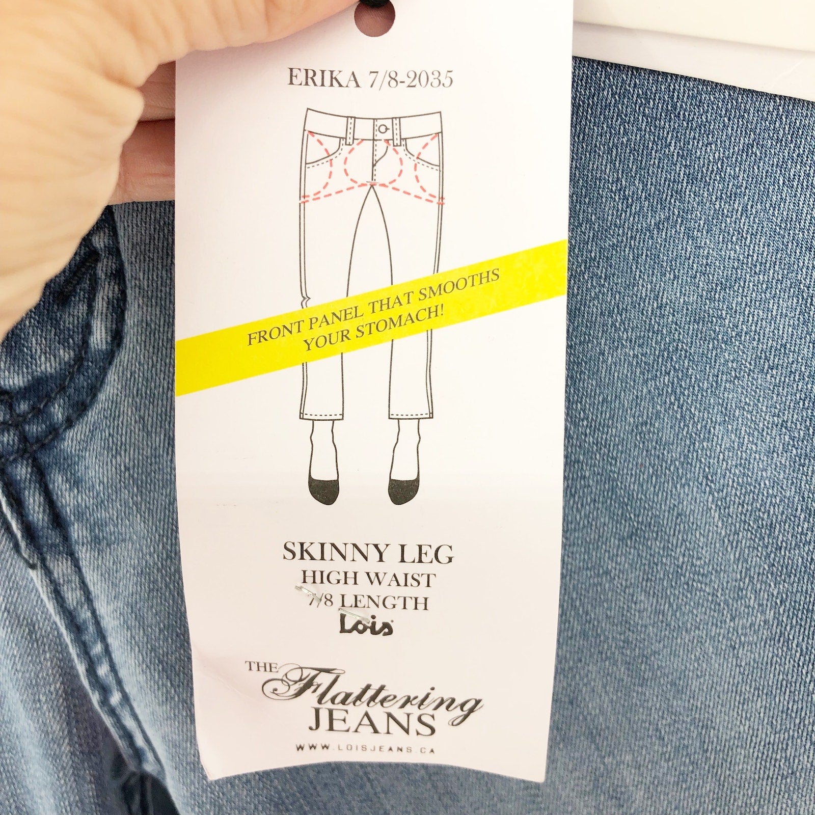 LOIS JEANS Women's Erika 7/8 Jeans Blue Size 25 US 0 High Waisted Skinny Leg NWT