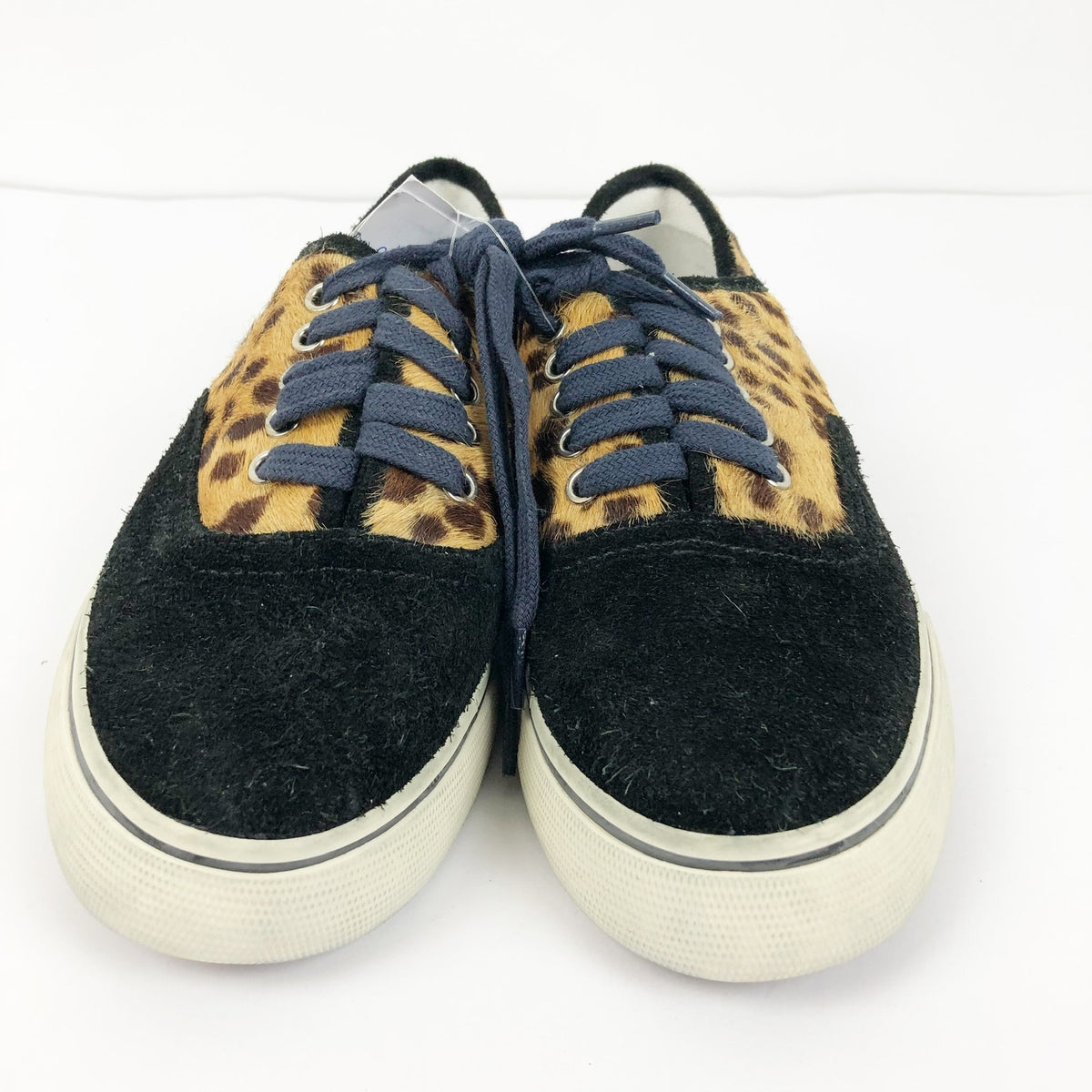 RE/DONE Womens 70s Low Skate Sneakers EU 40 US 9.5 Tan Leopard Calf Hair NWOB