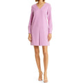 HUGO BOSS Womens Ditama A-Line Dress US 6 Blossom Purple Long Sleeve V Neck NWT