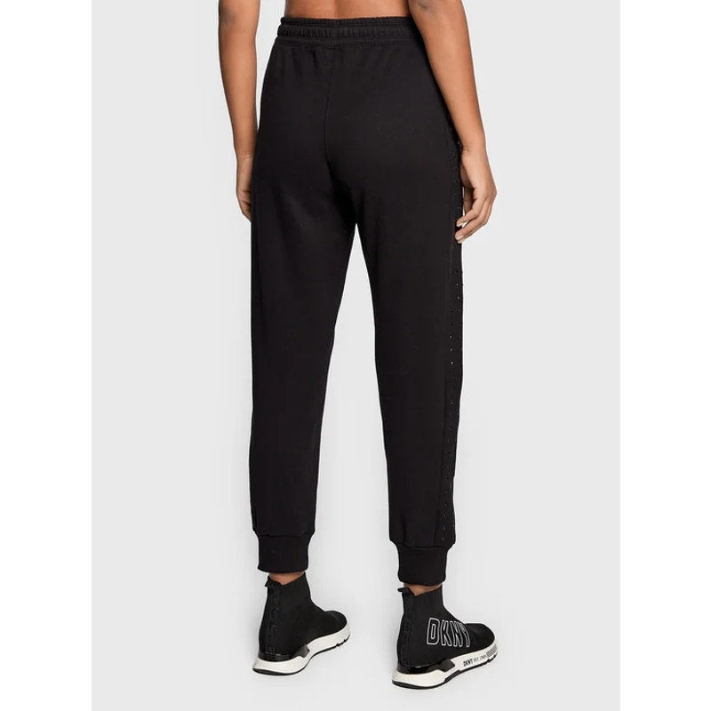 DKNY SPORT Womens Relaxed Joggers Medium Black Pants Embellished NWT