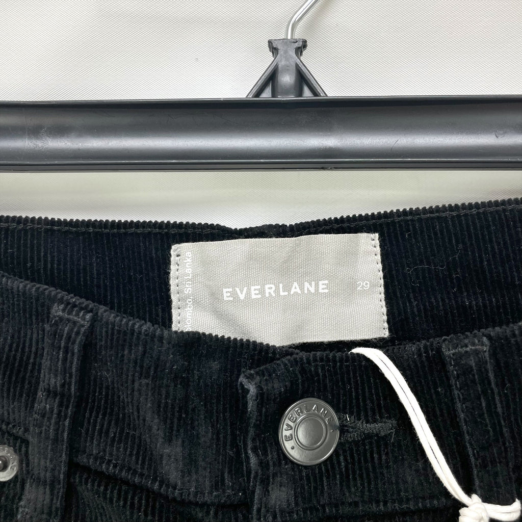 Everlane Womens Baby Cord Cheeky Pants 29 US 8 Black Corduroy Straight Leg