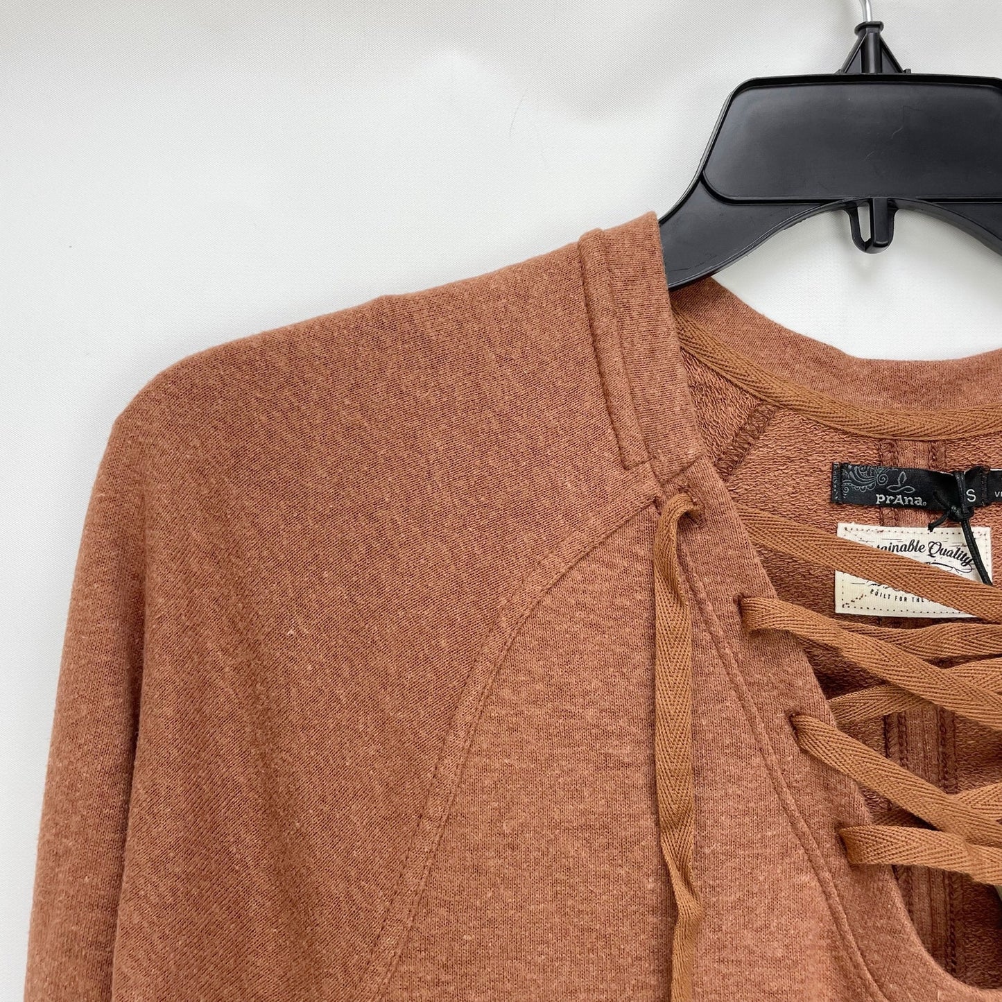 prAna Womens Cozy Up Terry Dress Roux Heather Orange SMALL