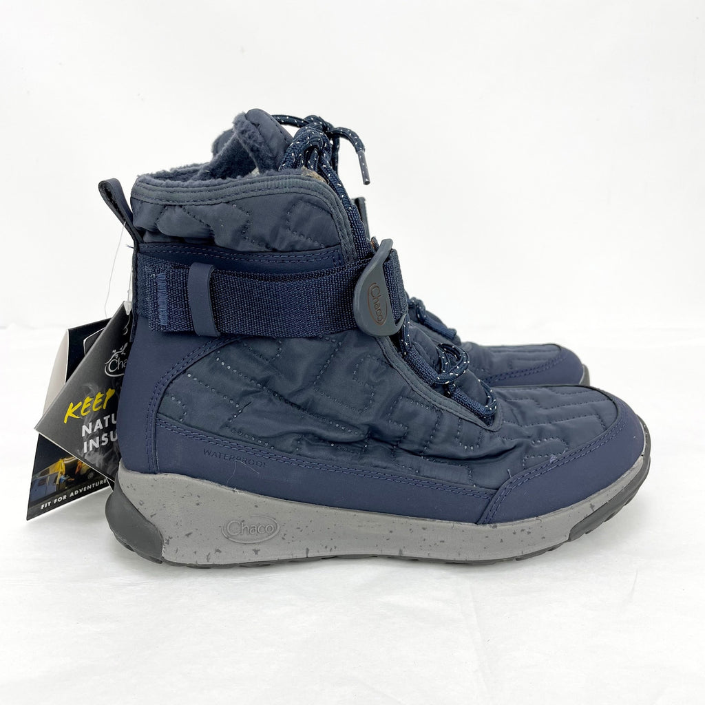 Chaco Womens Borealis Boots Size 6 Blue Quilted Waterproof Seam Sealed NWT