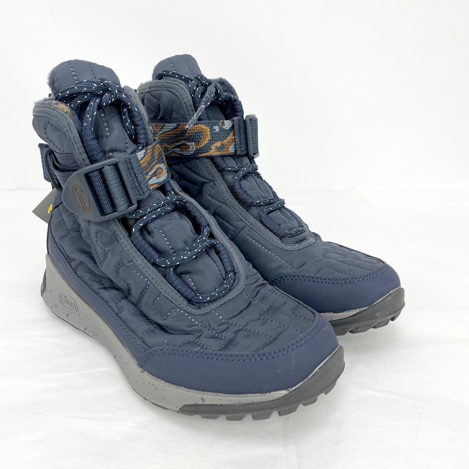 Chaco Womens Borealis Boots US 6 Blue Quilted Waterproof Seam Sealed NWT