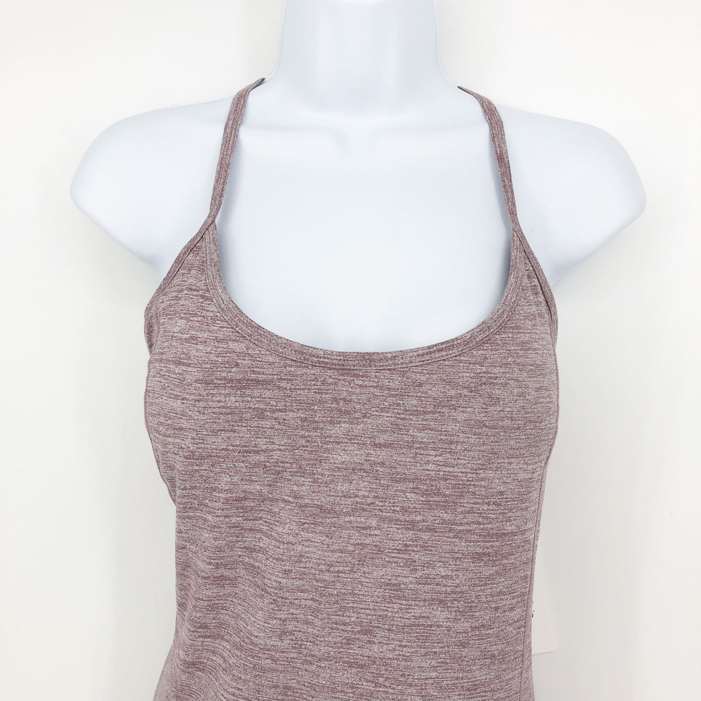 Calvin Klein Womens Athletic Mini Dress Large Heathered Purple Racerback NWT