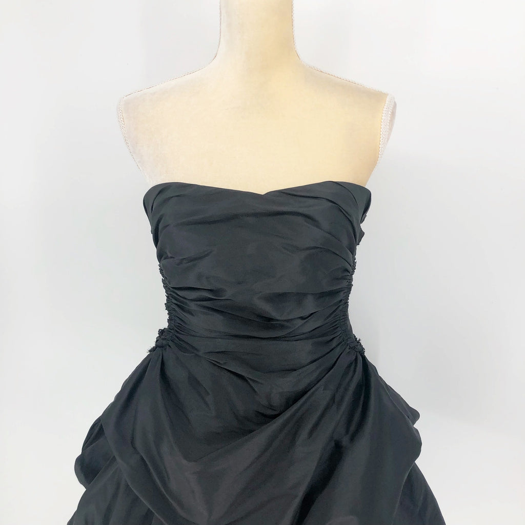 AJE Women's Daybreak Strapless Mini Dress Black Size 10 Sweetheart Neck NWT