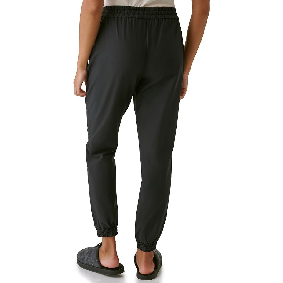 Bass Outdoors Womens Woven Sweatpants Small Black Drawstring Joggers NWT