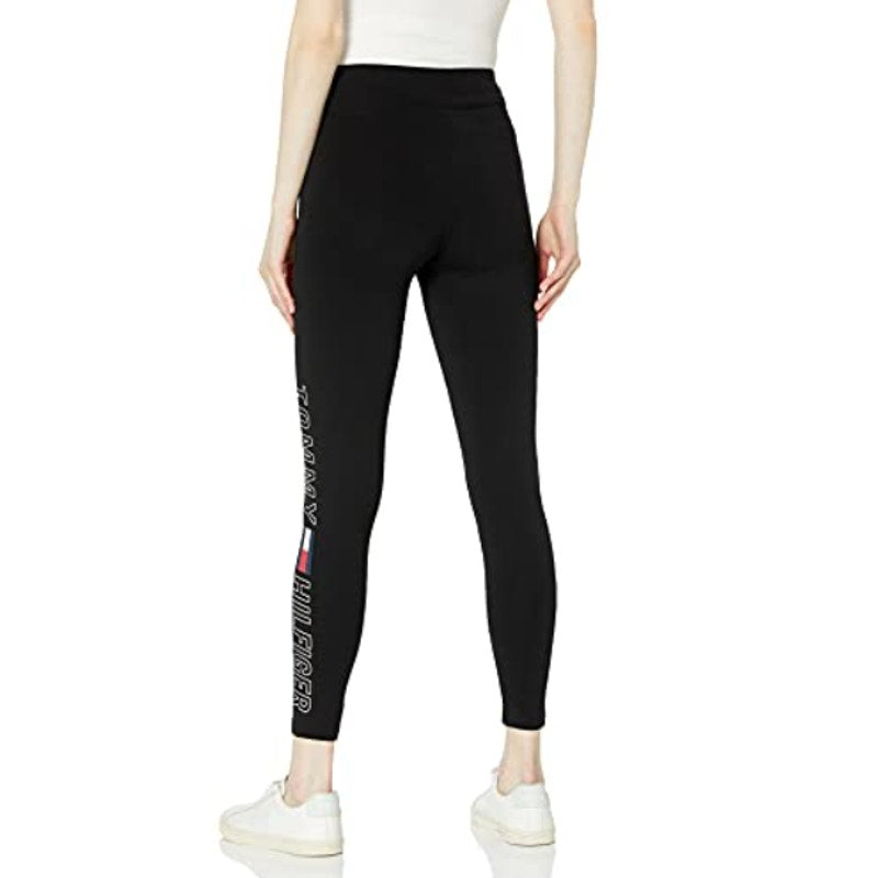 TOMMY HILFIGER SPORT Women's Performance Legging XS Black Jersey Stretch NWT